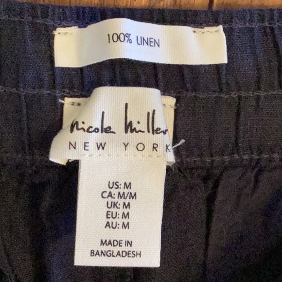 Nicole Miller navy Blue 100% linen Shorts. Women’s size medium. ❗️NEW❗️ - Picture 7 of 13